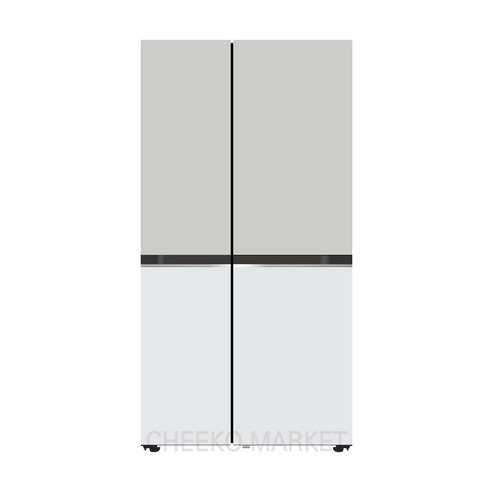 [LG전자] DIOS(디오스) 오브제컬렉션 2도어 양문형 냉장고 832L 메탈 [그레이/화이트/S834MGW1D]