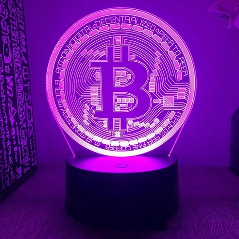 비트코인 조명 네온 불빛 인테리어 led Bitcoin-3d Led 램프 침실 만화 액션 야간 룸 장식 휴일 생일 선물 남자 친구, [02] Black base 16colours