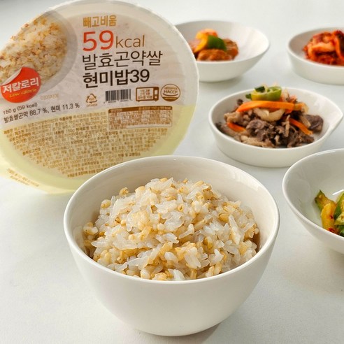 저칼로리 발효곤약쌀현미밥39의 맛과 영양을 유지하는 국내최초 뱃지