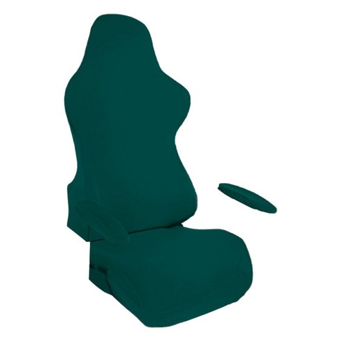 게임용 의자 커버 소프트 회전 의자 안락 의자 레이싱 게임용 의자, 짙은 녹색, 폴리에스터