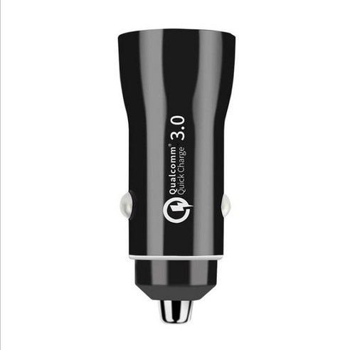 KORELAN 차량용 충전기PD 고속 충전 담배 라이터 휴대 전화 충전기, QC3.0+QC3.0 (듀얼 고속 충전 듀얼 USB,, 검은색