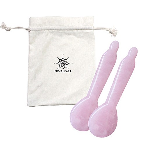 프롬하트 로즈쿼츠 괄사 셀프 케어 마사지 2P, 수저형