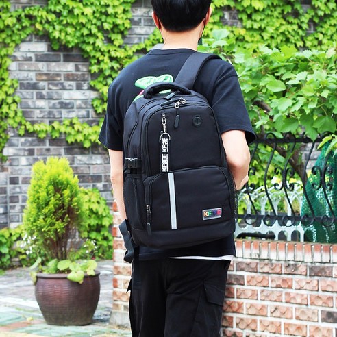 남성 여성 학생 여행 가방 백팩 메쉬 그물 포켓 키링 책가방