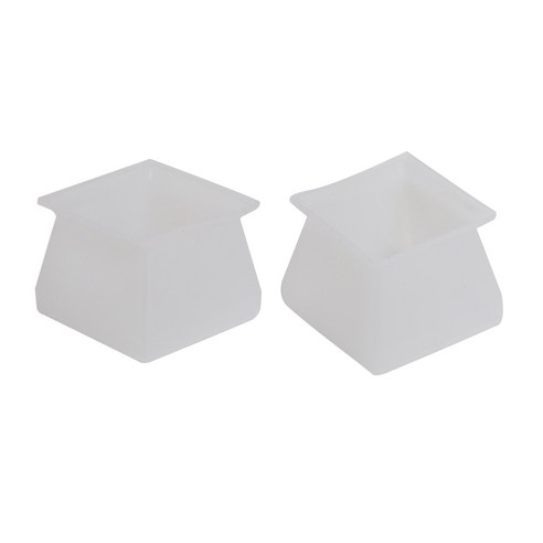 Deoxygene 32 pcs 가구 실리콘 보호 커버-스퀘어 의자 다리 바닥 보호대-의자 캡 테이블 피트 커버-긁힘 및 소음 방지, 투명한