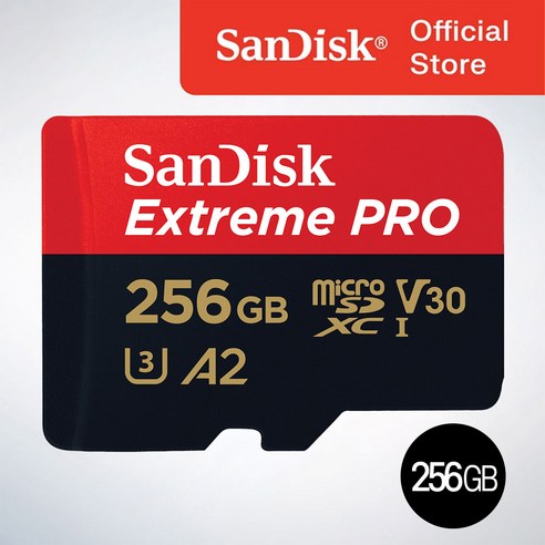 샌디스크 익스트림 프로 마이크로 SD SDSQXCZ-256G, 256GB, 1개