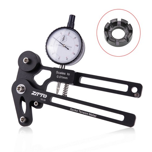 ZTTO MTB 자전거 TC 02 전자 장력 측정 도구 기계식 고정밀 표시기 휠 스포크 검사기, tc02 bk m-..., 1개 ...