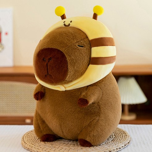 Aimitu 카피바라 귀여운 애착인형, 1개, 꿀벌, 45cm