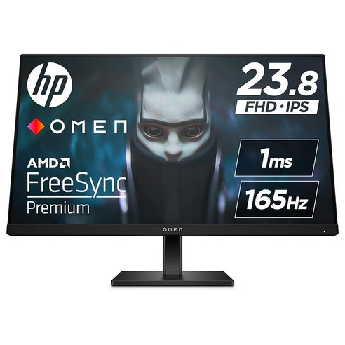 HP 게이밍모니터-OMEN 24 23.8인치 풀 HD 165Hz 1ms IPS 패널 비광택 HDMI 2.0 DisplayPort 1.4 PC/PS4/Switch향 피벗 높이, 상세페이지 참조, 상세페이지 참조