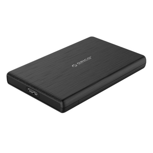 Sunlink ORICO 2.5" USB 3.0 SATA HDD 박스 하드 디스크 드라이브 외부 인클로저 블랙 케이스, 1MB, As shown