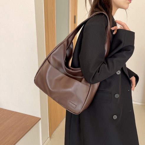 라스엘 여성 숄더백 데일리 대학생 가죽 토트백