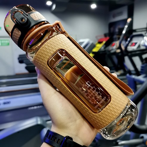 MEIISEO대용량 스포츠 물통 다기능 물병 휴대용 스포츠 물통 대용량 보온병, 450ml Brown