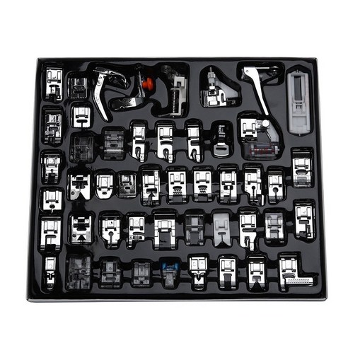 전문 48pcs 바느질 기계 노루 발 형제 바빌락 가수 Janome elna 도요타 새로운 가정 단순 켄 모어, 하나, 보여진 바와 같이