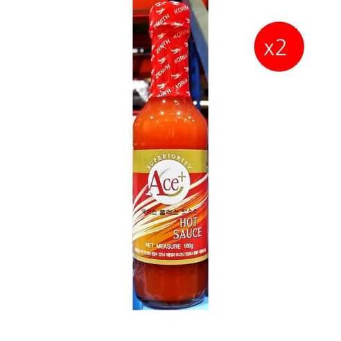 [더착한푸드]에이스플러스 핫소스 180g 식자재마트 대용량 업소용 핫소스 액상소스 말통, 2개