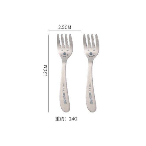 포크 304 스테인리스 교육 스테인레스 미니 스푼 캐릭터 디너 손잡이 커트러리, 스마일 5번 포크 ..., 2개 - 티포크 | 쿠팡