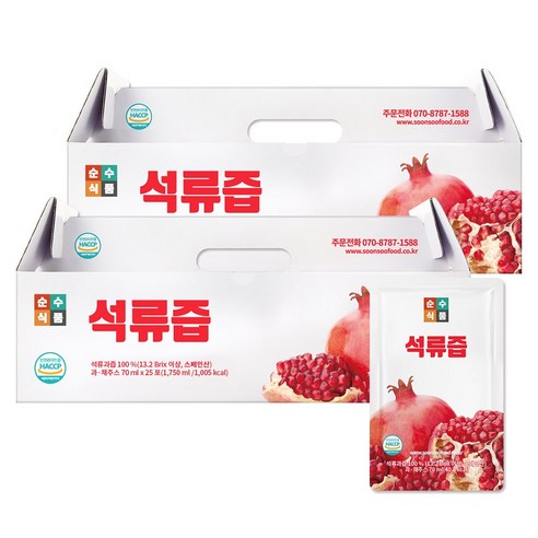 순수식품 석류즙, 70ml, 50개