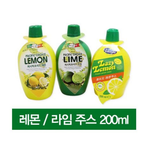 상큼한 레몬 즙 라임즙 200ml 주스 농축 원액 액기스 레몬물 마시기, 라임 3개, 15개