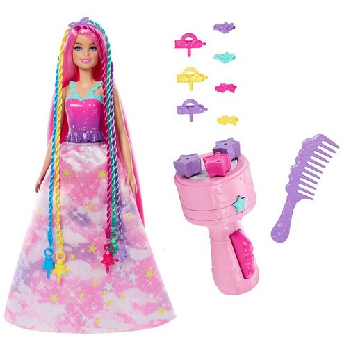바비(Barbie) 빙글빙글 돌려! 간단한 헤어 어레인지/영화[바비]에 등장! [옷 갈아입히기 인형] [돌 액세서리 세트] [3세~] HNJ06 - 전통인형 | 쿠팡