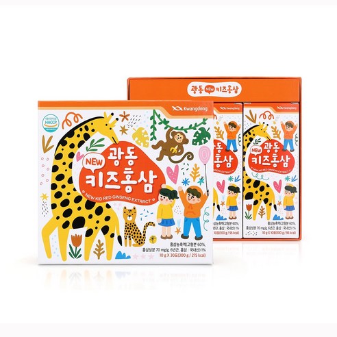광동 뉴키즈 홍삼스틱 10g x 30포 / 어린이 홍삼, 1박스