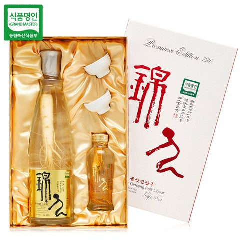 김창수 명인 금산인삼주 프리미엄에디션 43도 일반증류주, 1개, 720ml