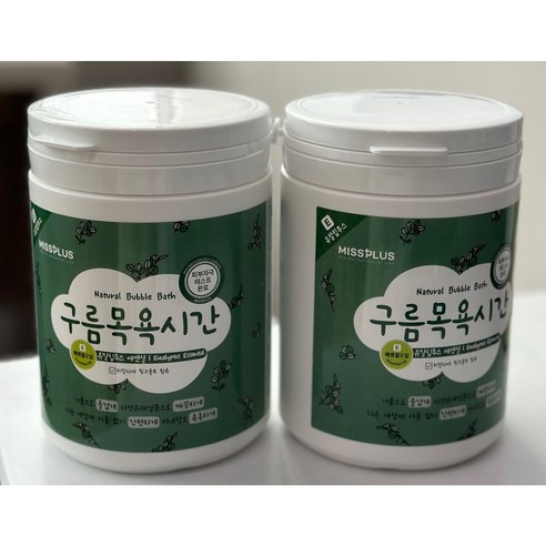미스플러스 구름목욕시간 유칼립투스 입욕파우더 대팩, 500g, 2개