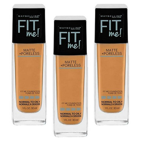 메이블린 핏 미! 매트+ 포어리스 파운데이션 30ml, Caramel, 3개