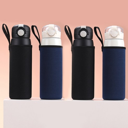 바시니아 네오플랜 보틀 물병파우치 4개세트 550ml 보온 보냉, 1개, 09_블랙2 네이비2