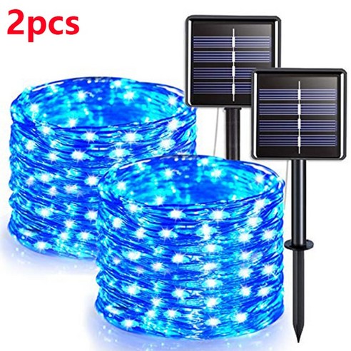 태양광 LED 조명 야외 꽃줄 램프 정원 태양 요정 조명 스트링 방수 크리스마스 정원 장식 42M400LED, 77.2PcsWhite 30M 300LED