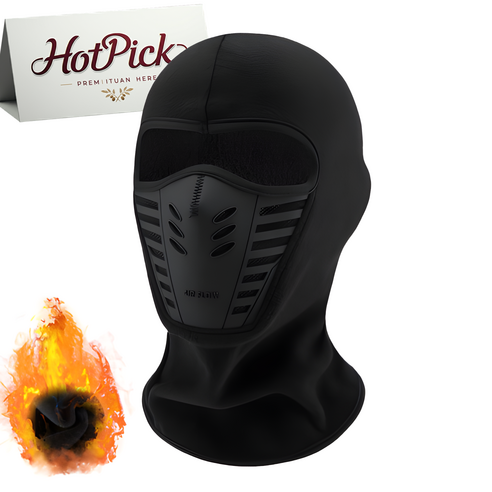 HotPick 숨쉬기편한 방한 오토바이 스키 러닝 기모 바라클라바, 1개
