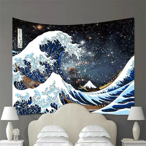SnowDream 대형 패브릭 포스터 두꺼비집 가리개 페브릭 태피스트리 가림천 아트 행잉 초대형 태피스트리, 50*40+설치 패키지, KF33