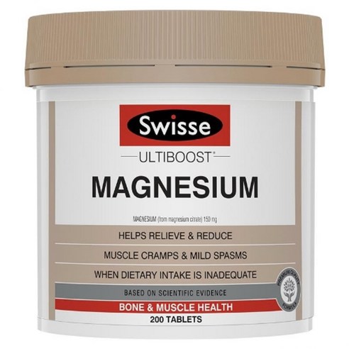 [호주직배송] 스위스 마그네슘 Swisse Ultiboost Magnesium 200 Tablets, 1개, 200정