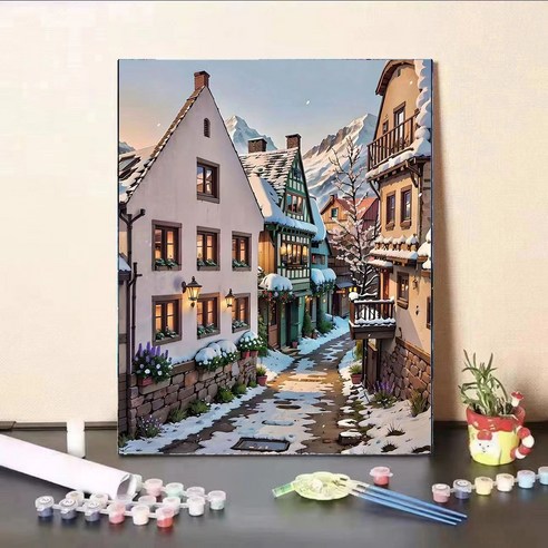 DIY 명화그리기 유화 그림 그리기 아크릴화 30*40cm, W타입, 1개