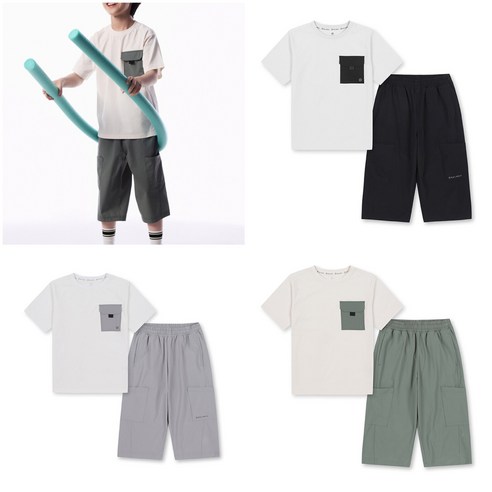 [국내 매장판] 탑텐 키즈 남아 밸런스 소로나 7부 팬츠 셋업 MKE2IP1403 851354