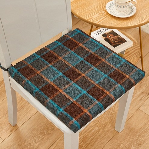 겨울 방석 사무실 오랫동안 방귀 방석 면 마 의자 방석 바닥에 학생 두꺼운 식탁 의자 방석 의자 방석, 체크a(편안한 면마)