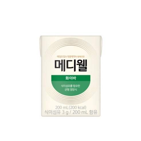 메디웰 화이바 빨대증정 환자식 환자영양식 200ml 24팩