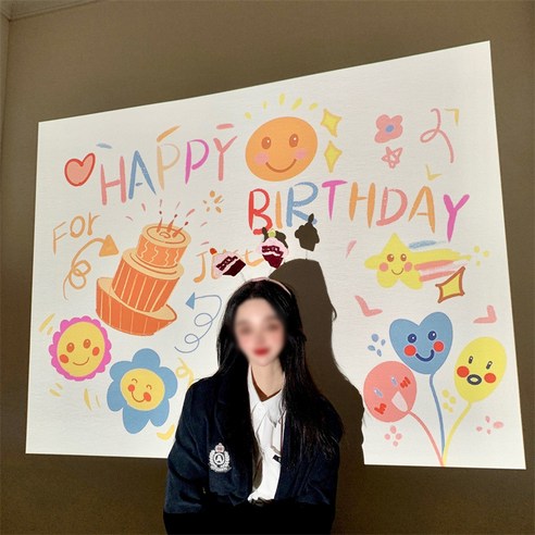 걸스코코 미니빔 프로젝터 뷰포인트 인생샷 파티빔 생일파티 분위기 감성조명 홈파티, 생일4번