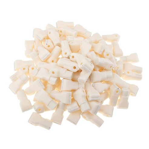 100PCS Peg Hook 정지 잠금 장치는 와이어 페그 플라스틱 흰색 보안 잠금 장치 소매 상점 도난 방지 디스플레이에, 7mm, 화이트