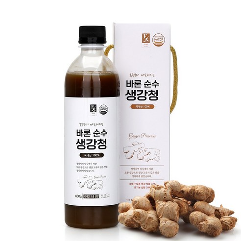 바론 순수 생강청 600g유기농설탕 함유 임실생강 생강차, 1개, 600g