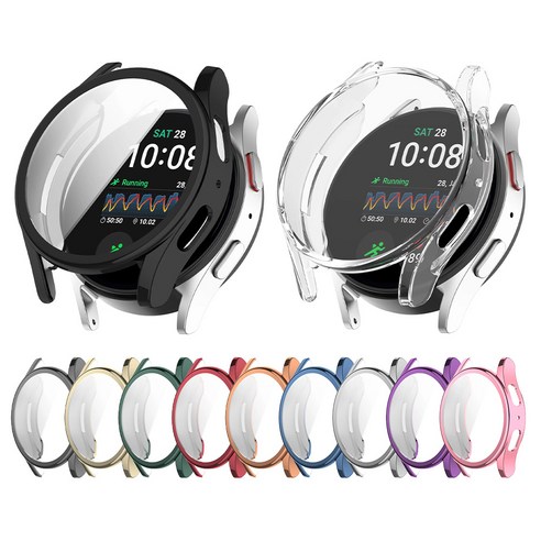 갤럭시 워치7 호환 TPU 풀 커버 보호 케이스 젤리 워치커버, 40mm, 미드나잇 블루