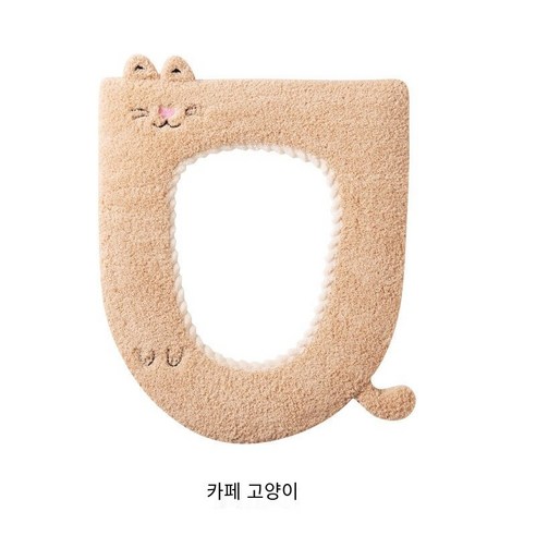 화장실 매트 사계절 유니버설 귀여운 홈 쿠션 인터넷 화장실 와셔 두꺼운 화장실 커버 화장실 링 쿠션, Xiaoshijia커피고양이