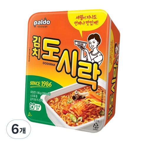 팔도 김치 도시락 86g, 6개