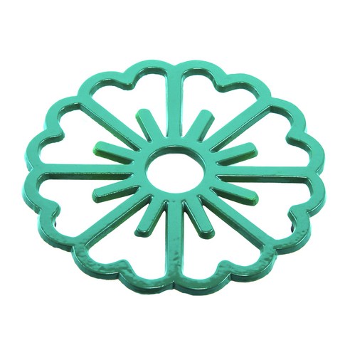 올드더치인터내셔널 트리벳 냄비받침 블룸, Emerald Green, 1개