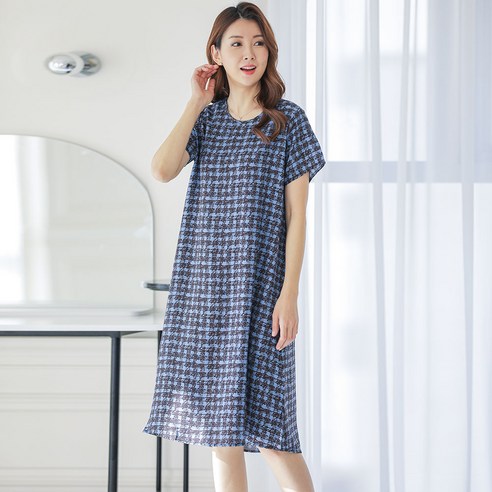 우일인견 여성 빅사이즈 인견 데일리 반팔원피스