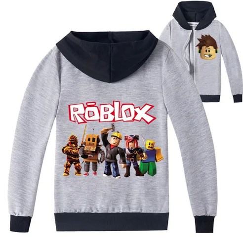 ROBLOX 프린트 어린이 캐주얼 지퍼 만화 의류 재킷, [18]1+100cm