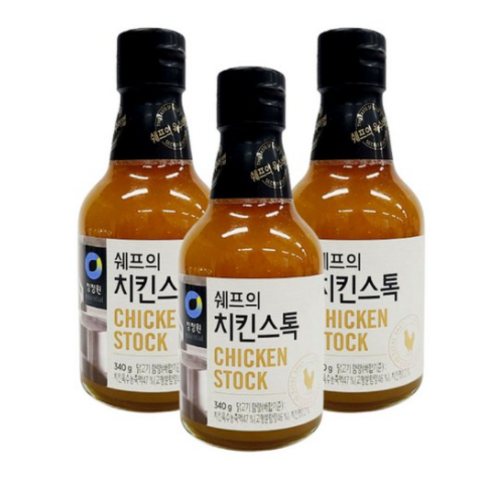 청정원 쉐프의 치킨스톡, 340g, 3개