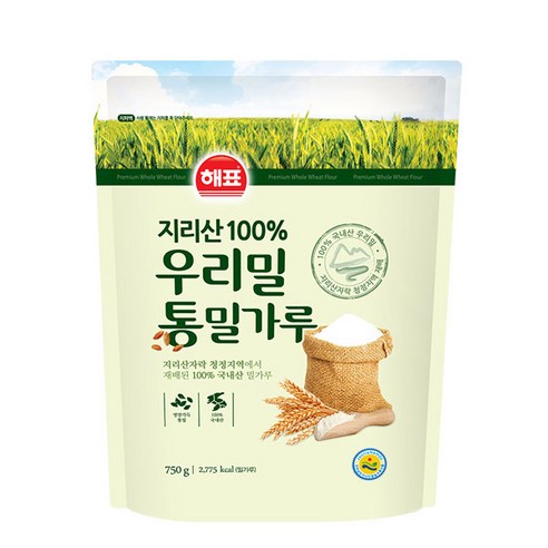 해표 우리밀 통밀가루, 750g, 1개 Best Top5