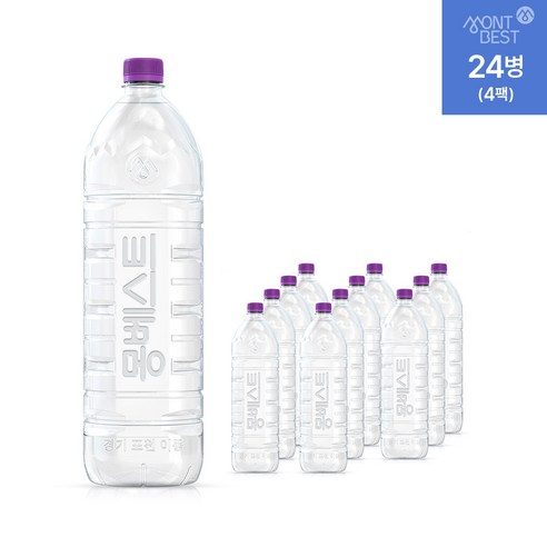 몽베스트 위드어스 무라벨 생수, 2L, 24개