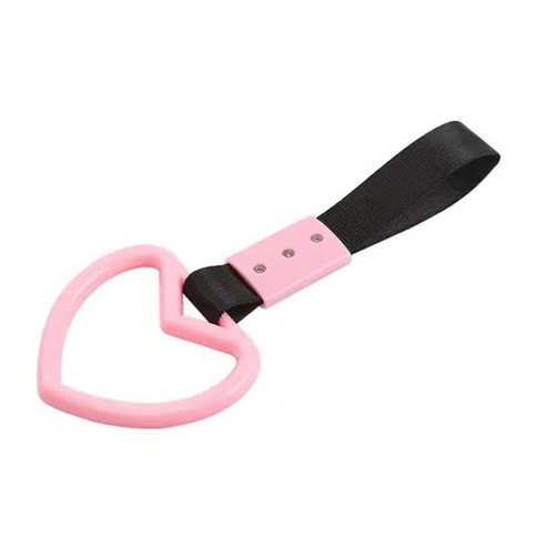 까마느 하트견인 고리 자동차견인고리 자동차손잡이 고리, 핑크 블랙, 1개