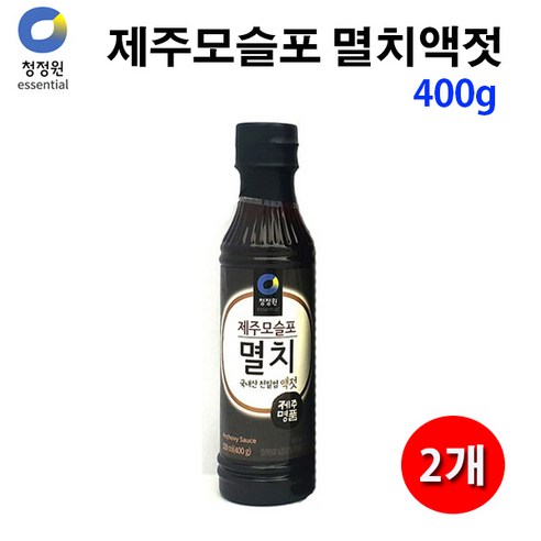 청정원 제주 모슬포 멸치액젓, 400g, 2개