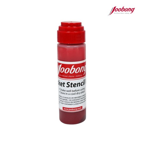 주봉 주봉 스텐실 잉크 레드 30ml 2.7 x 10cm 배드민턴라켓 로고 마킹