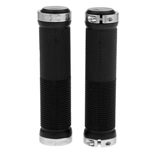 YSSHOP 고무 MTB 자전거 핸들 바 그립 안티-슬립 핸들 바 커버에 잠금, Dia.22.2mm, 은빛